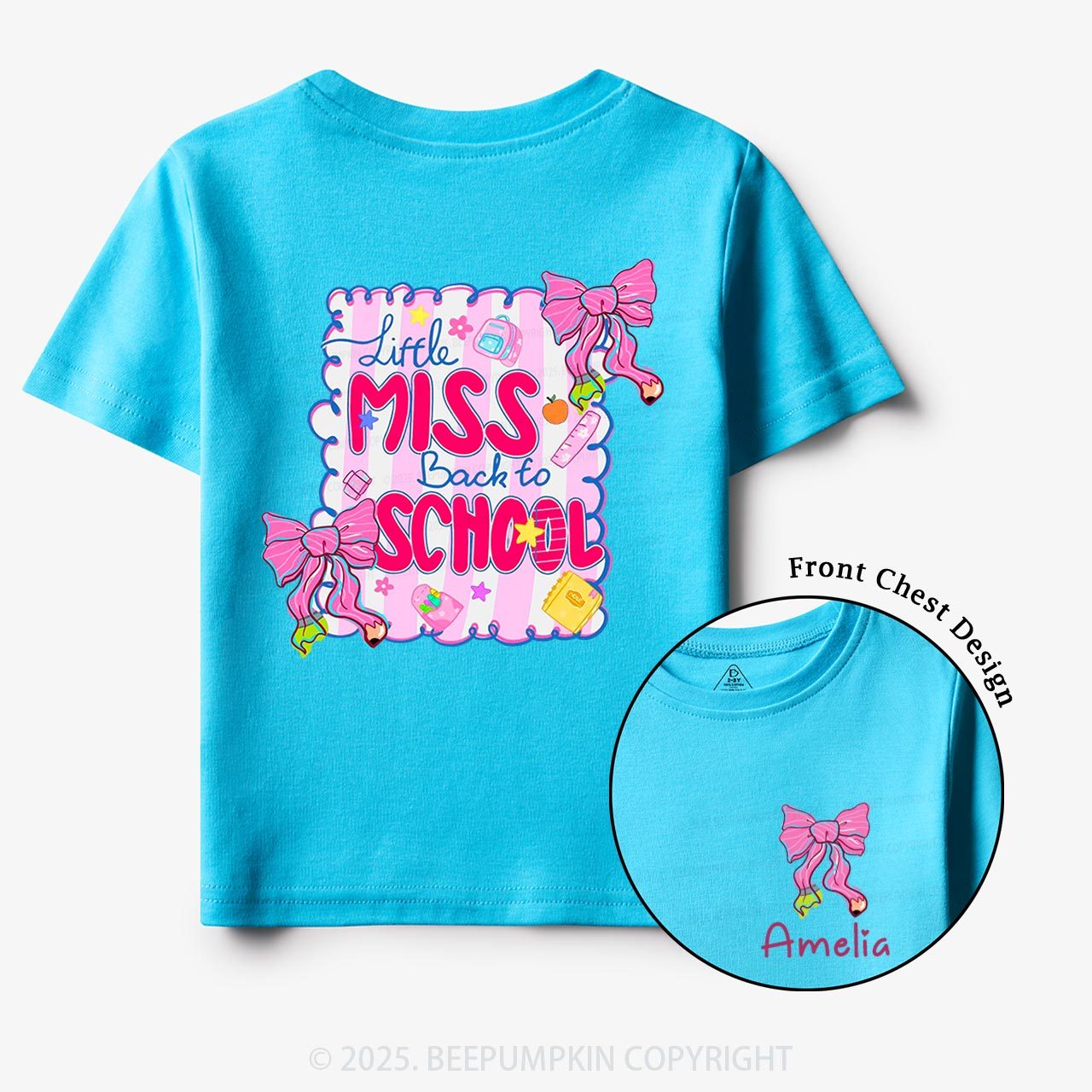 Personalized Little Miss School Toddler&Kid's Tees Beepumpkin
