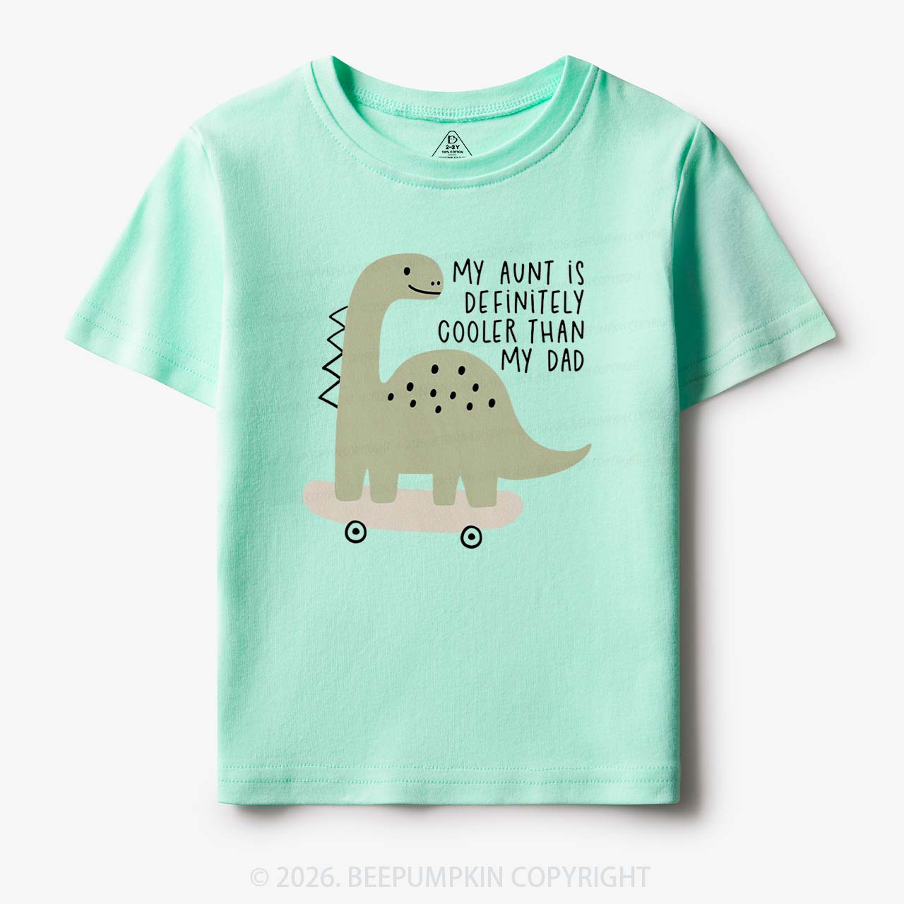 Dino My Aunt Is Cooler Than My Dad Toddler&Kid's Tees