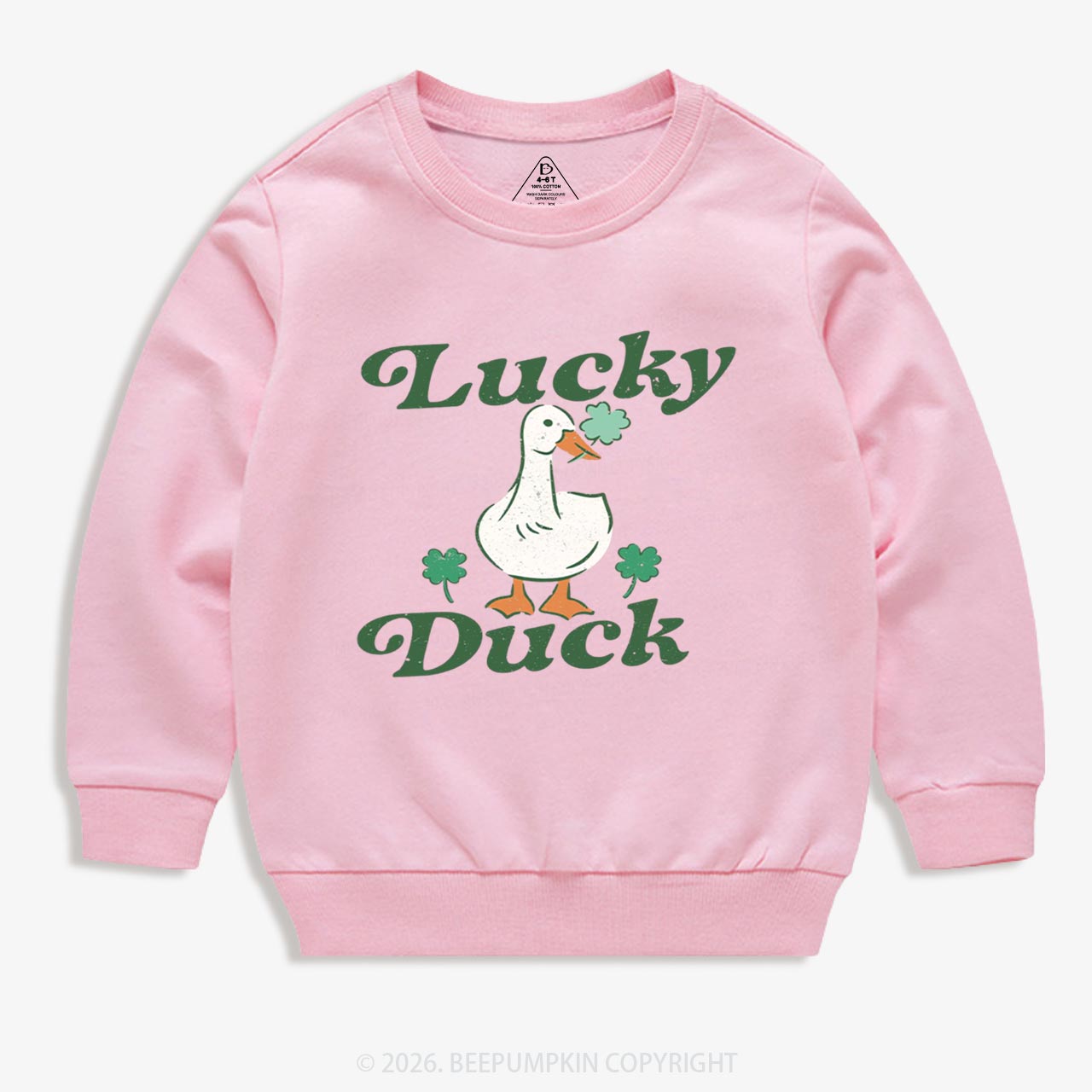 Lucky Duck St Patrick's Day Kid's Sweatshirt