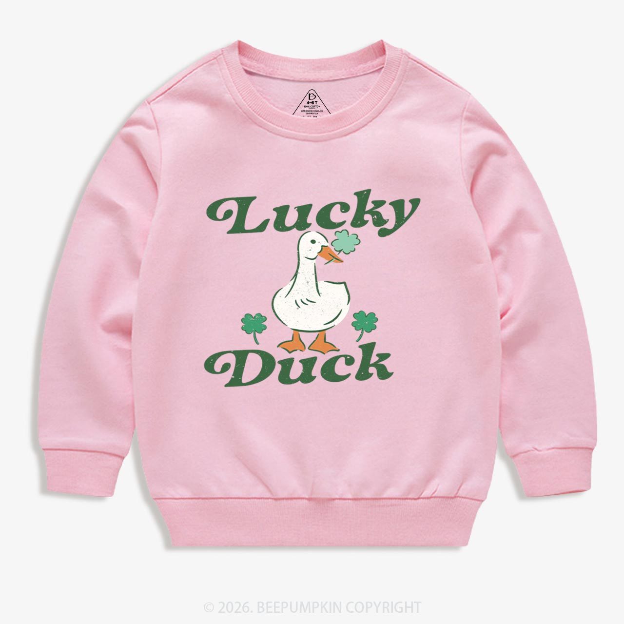 Lucky Duck St Patrick's Day Kid's Sweatshirt