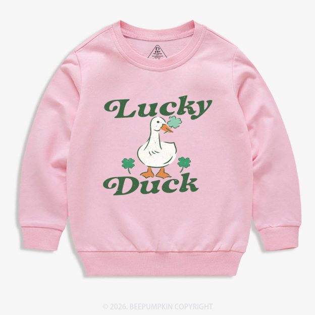 Lucky Duck St Patrick's Day Kid's Sweatshirt