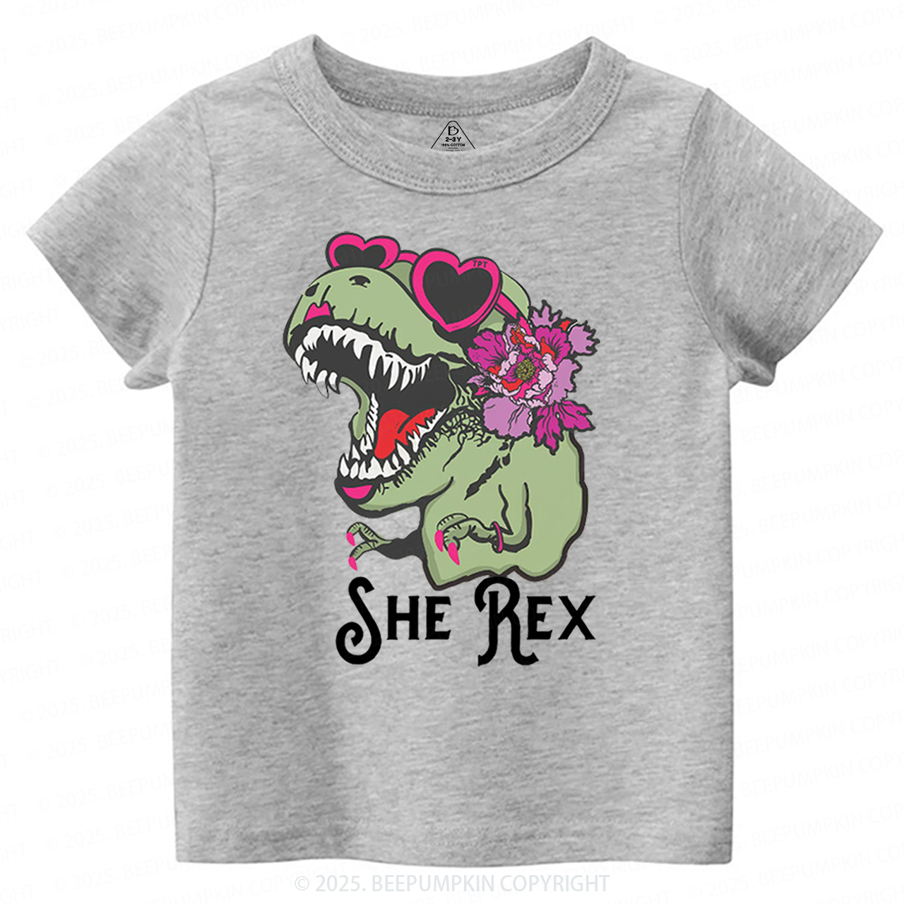 Girl T-Rex Toddler&Kid's Tees Beepumpkin