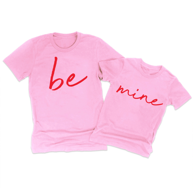 Be Mine Valentines Day Family Matching Shirts