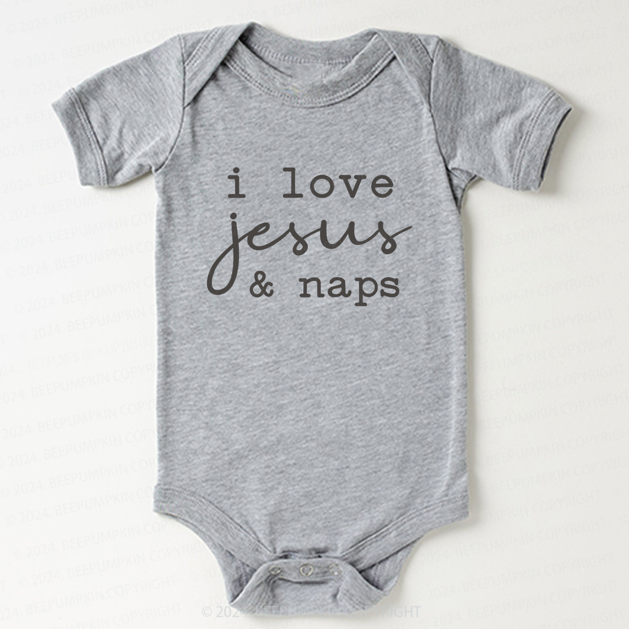 I Love Jesus And Naps Bodysuit For Baby