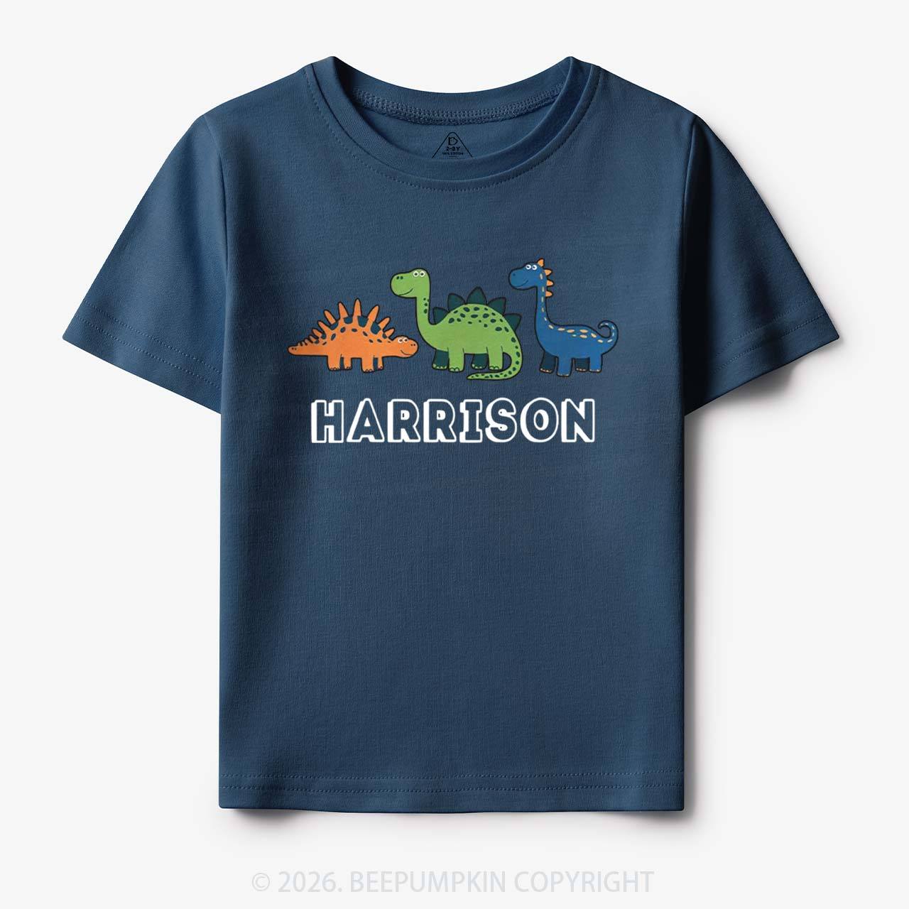 Personalized Cute Dinosaur Name Toddler&Kid's Tees