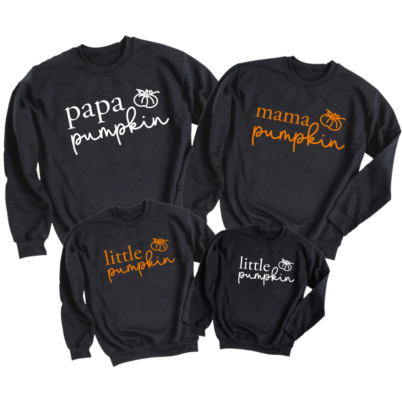 Halloween Papa Mama Little Pumpkin Sweatshirts For Family