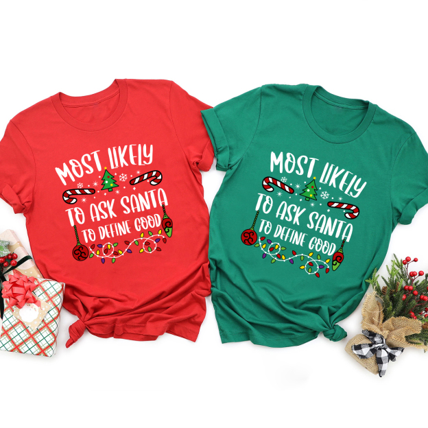 48 Quotes Most Likely To Christmas Family Matching Shirt
