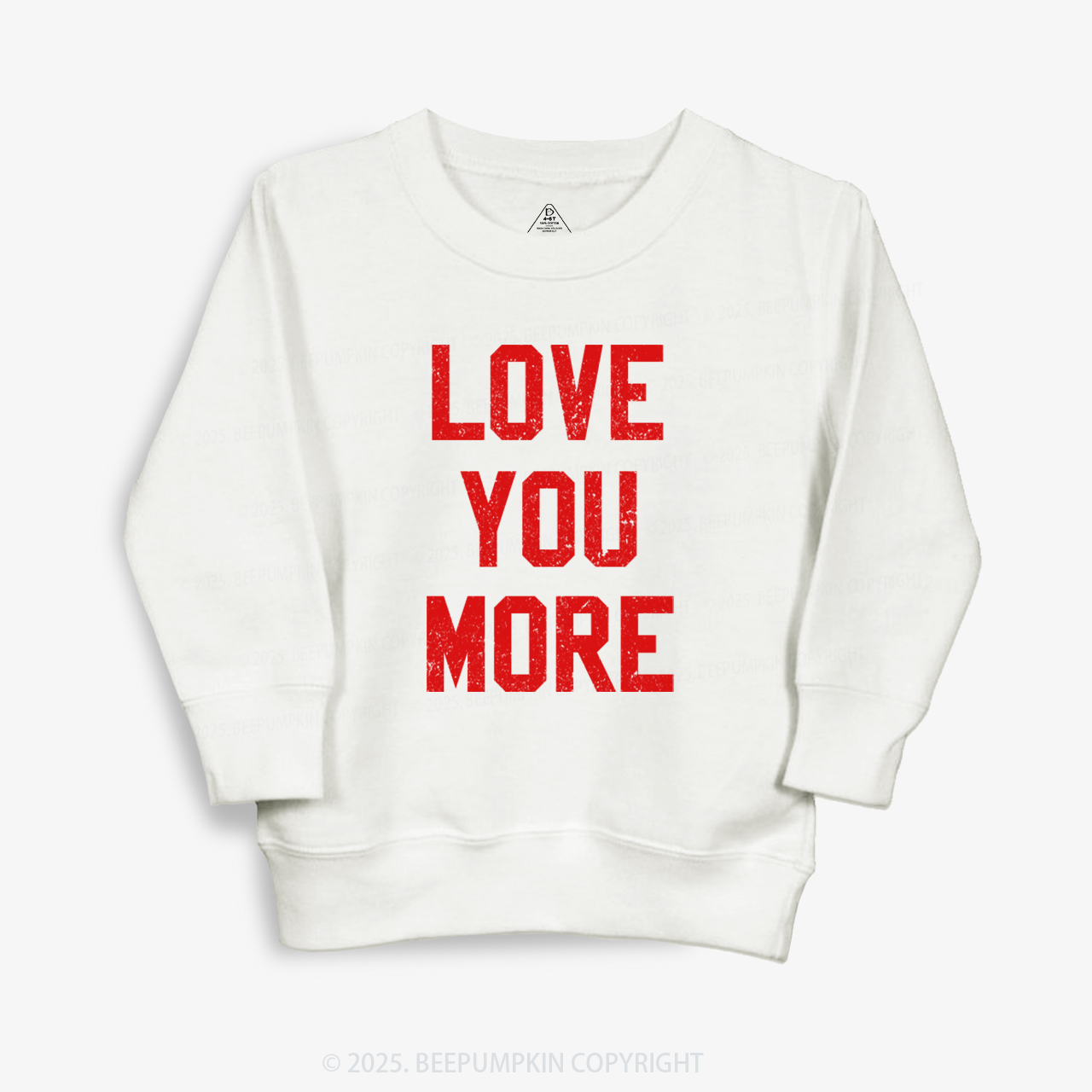 Love You More Valentine's Day Kid's Sweatshirt