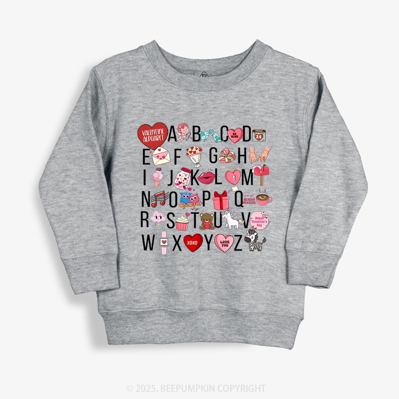 Valentine Alphabet Kid's Sweatshirt