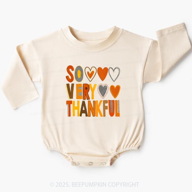 So Very Thankful Baby Bubble Romper Beepumpkin