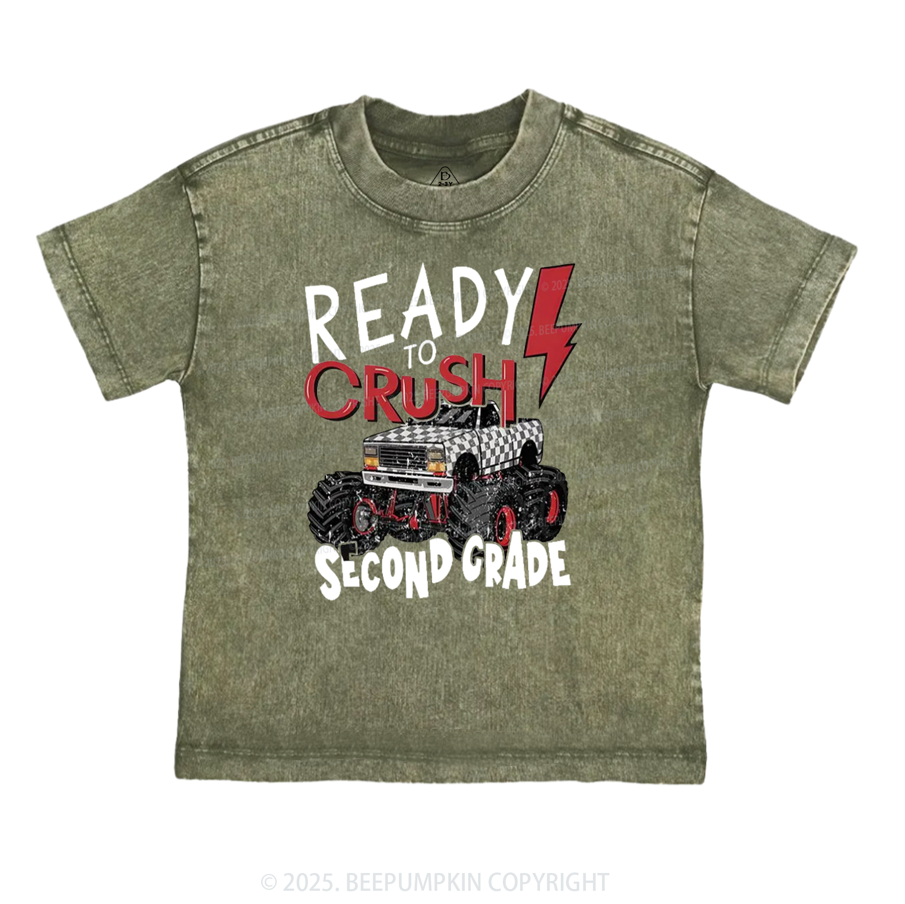 Personalized Ready To Crush Grade Toddler&Kids Washed Tees