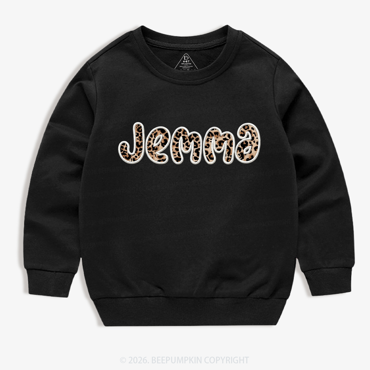 Personalized Applique Vintage Leopard Spots Toddler&Kid's Sweatshirt