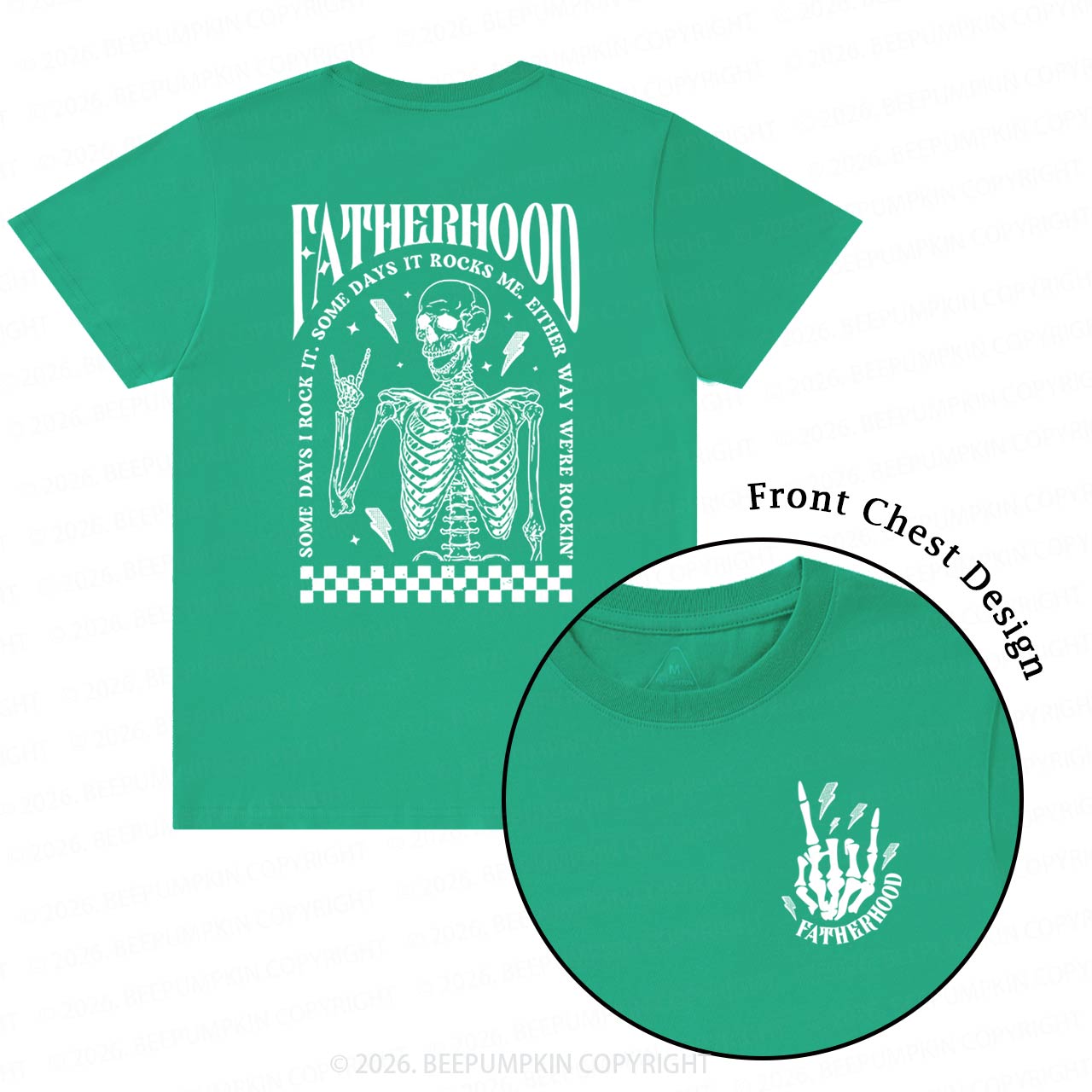 Fatherhood Funny Skeleton Retro T-Shirts