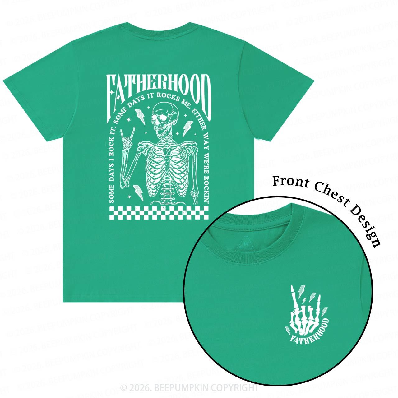 Fatherhood Funny Skeleton Retro T-Shirts