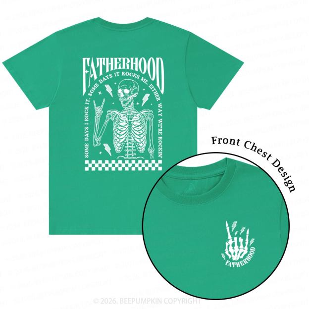 Fatherhood Funny Skeleton Retro T-Shirts
