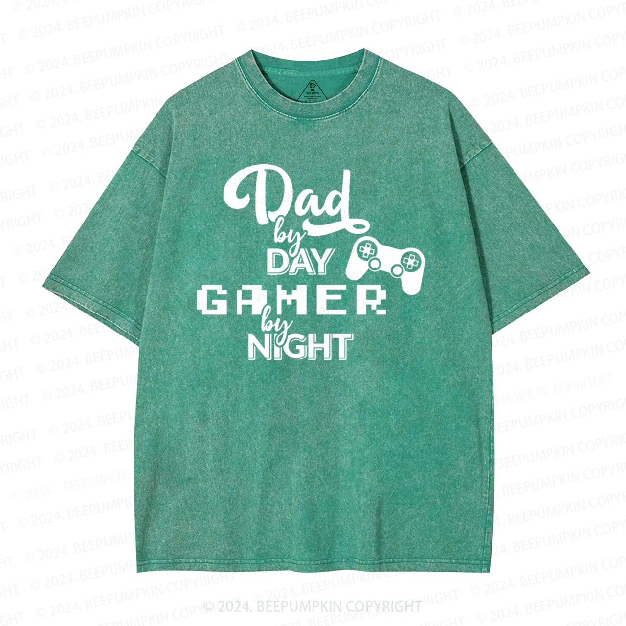 Dad Gamer By Night Washed T-Shirts 