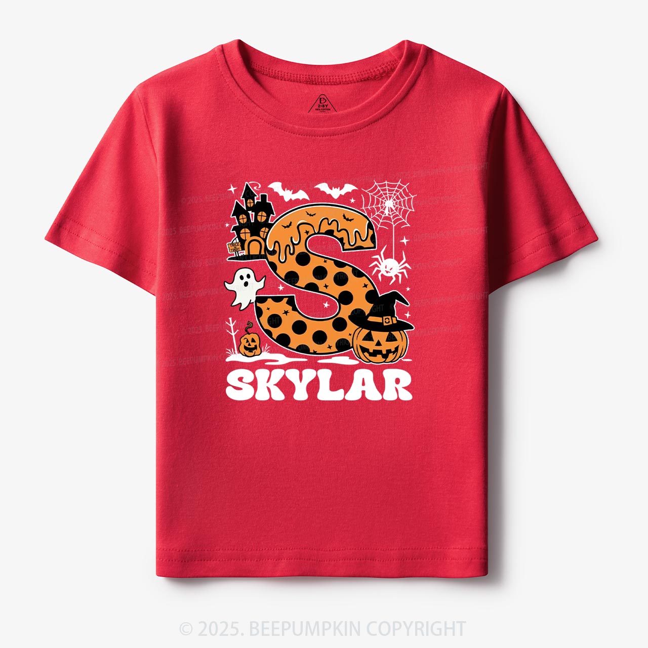 Cute Personalized Name Halloween Toddler&Kid's Tees Beepumpkin