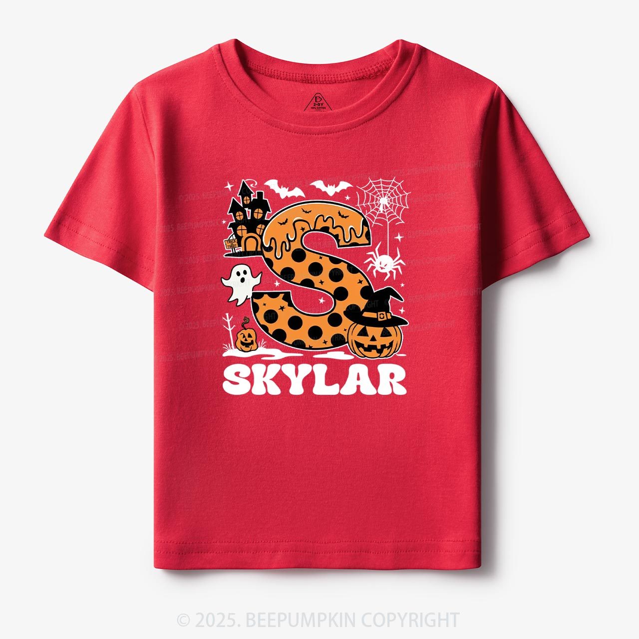 Cute Personalized Name Halloween Toddler&Kid's Tees Beepumpkin