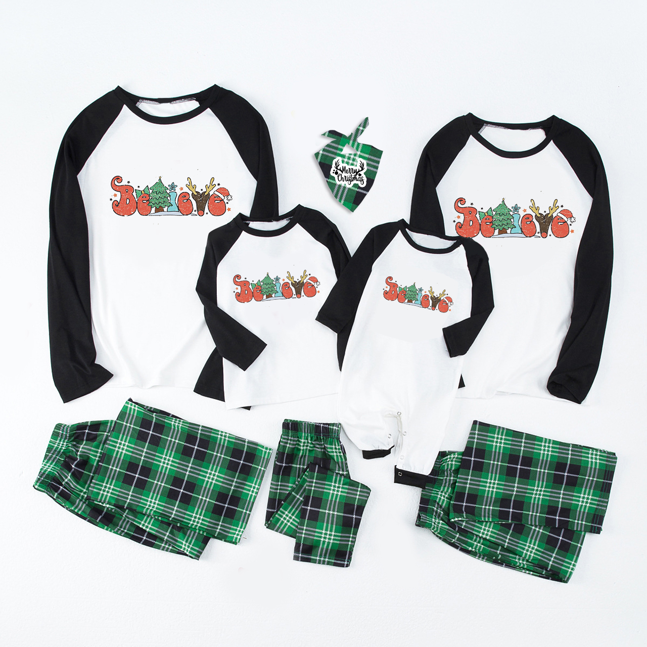 Merry Christmas Believe Family Matching Pajamas