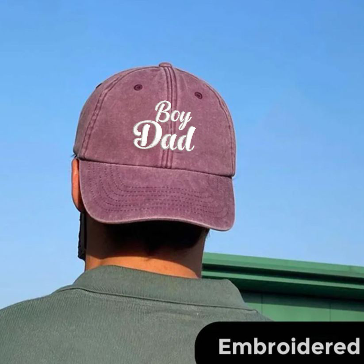 Boy Dad Embroidered Baseball Cap