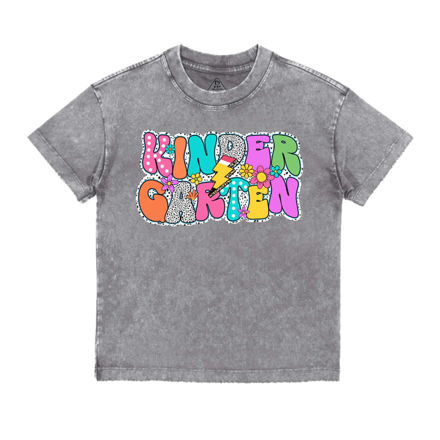 Personalized Retro Back To School Toddler&Kids Washed Tees