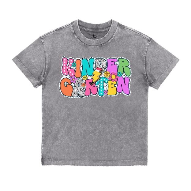 Personalized Retro Back To School Toddler&Kids Washed Tees