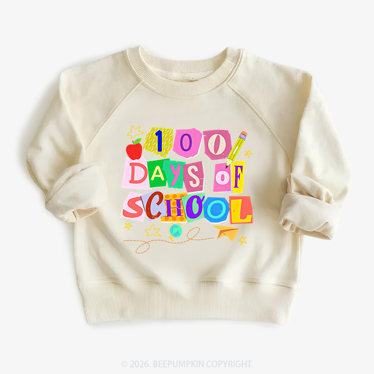 Crafty Classroom 100 Days Edition School Toddler&Kid's Sweatshirt