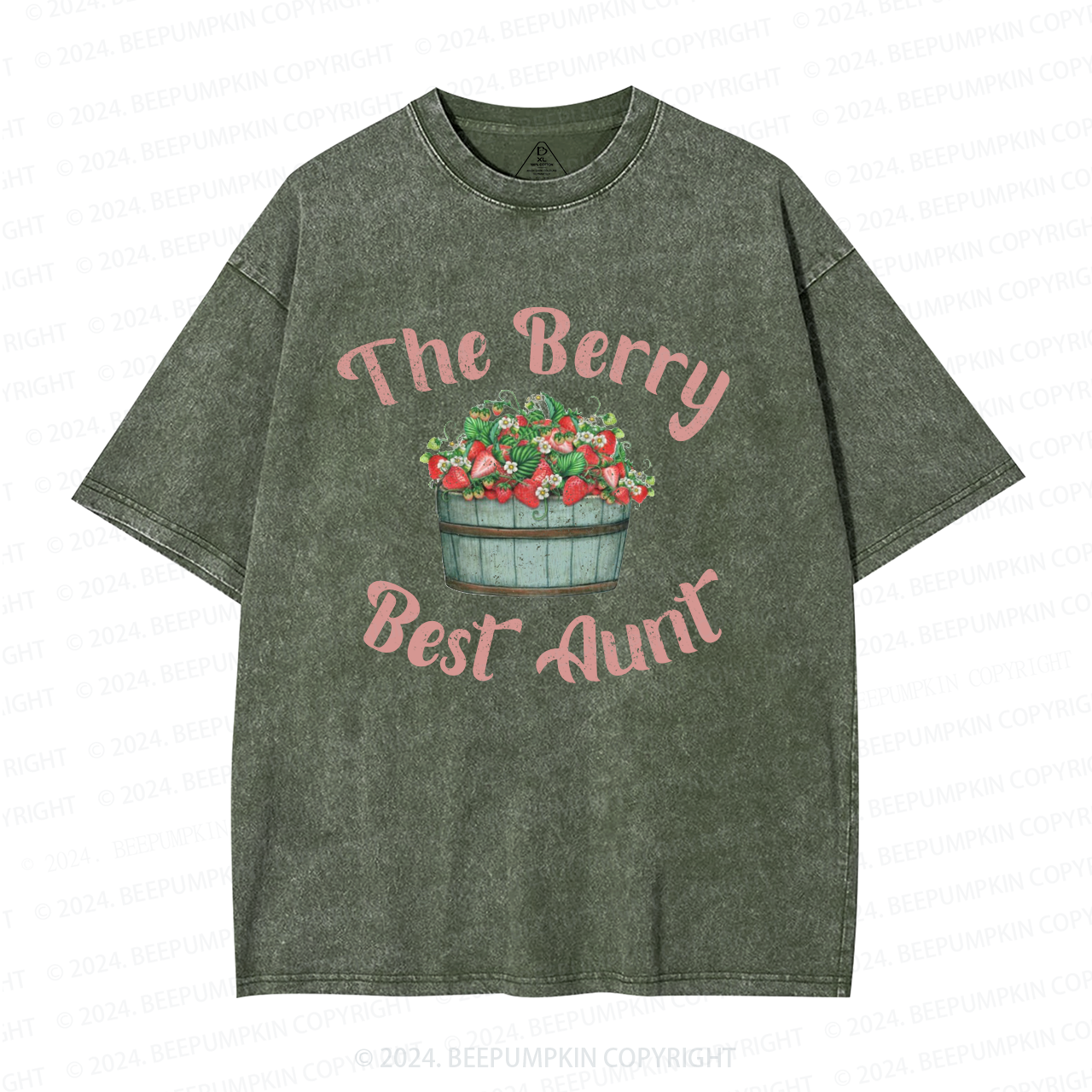 Best Aunt Strawberry Aunt Washed T-Shirts 