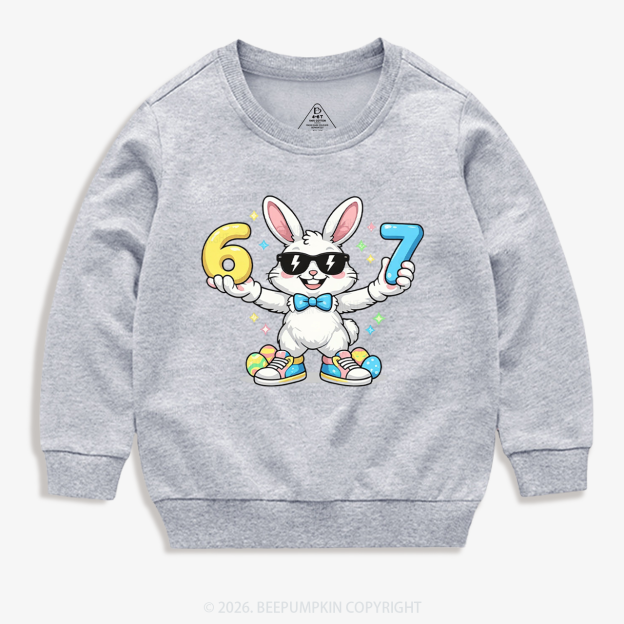 Hip‑Hop 67 Bunny Toddler&Kid's Sweatshirt