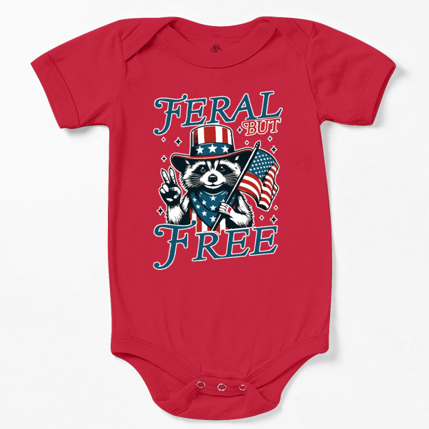 Feral But Free Fourth Of July Bodysuit Beepumpkin