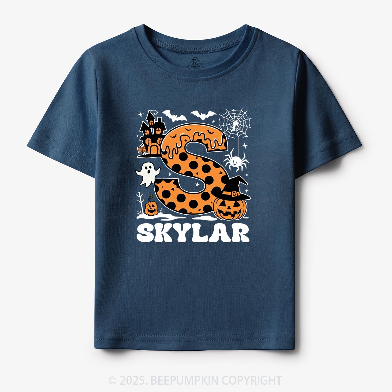Cute Personalized Name Halloween Toddler&Kid's Tees Beepumpkin