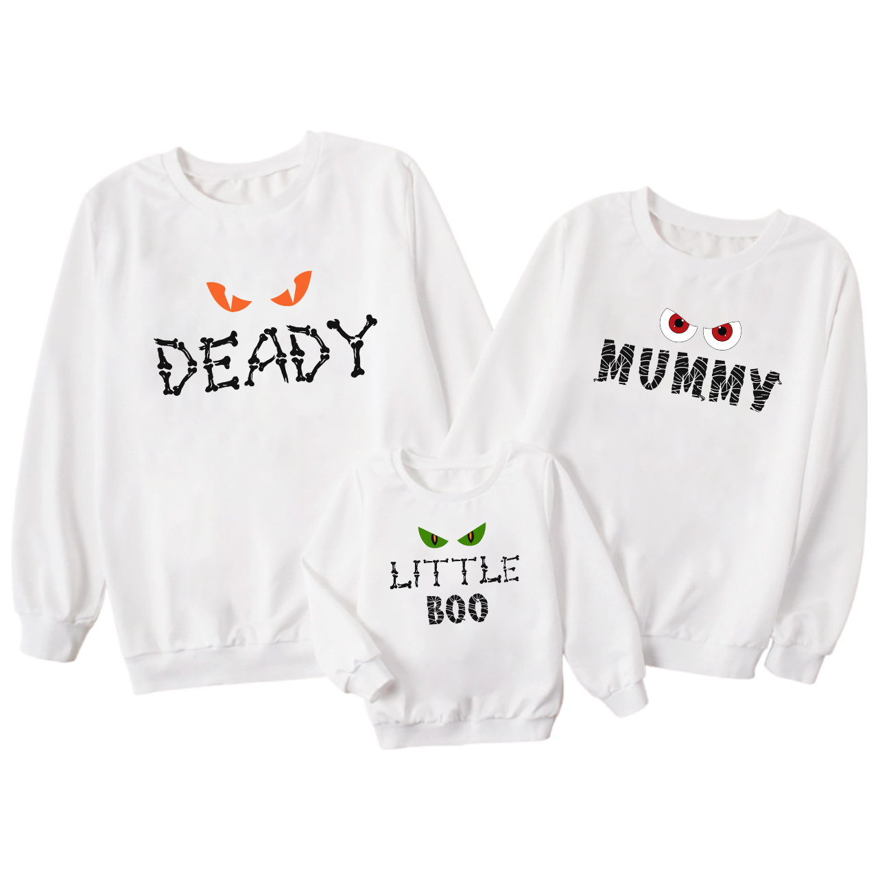 Halloween Funny Group Monsters Family Matching Sweatshirt