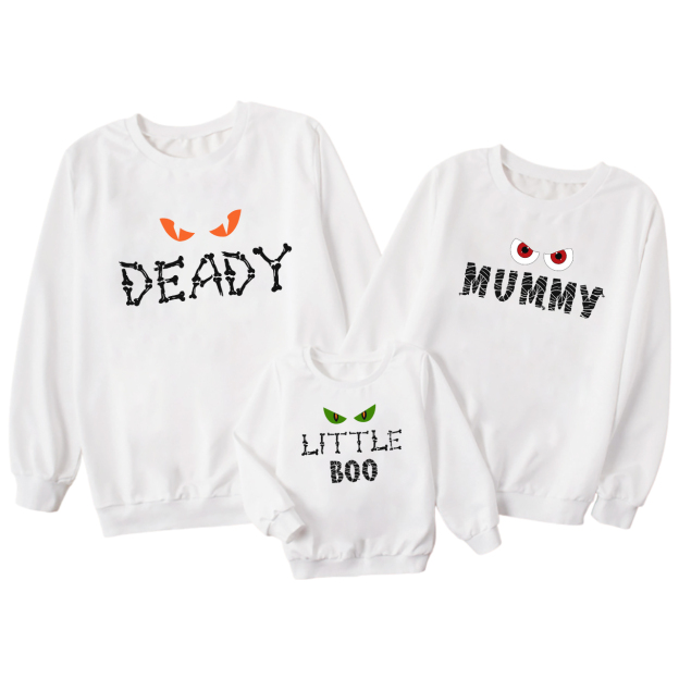 Halloween Funny Group Monsters Family Matching Sweatshirt