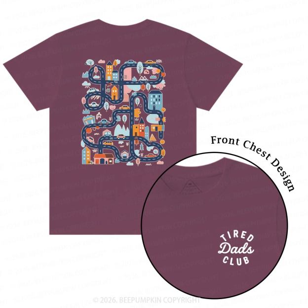 Tired Dads Club Play Cars On Dads Back T-Shirts