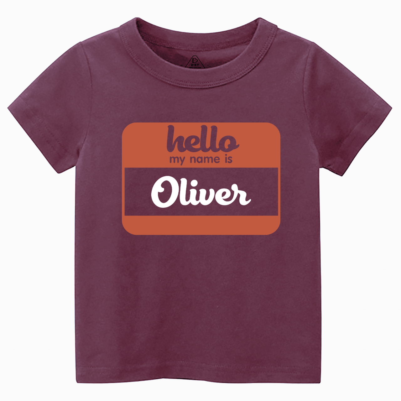 Hello My Name Is Personalized Toddler Shirts
