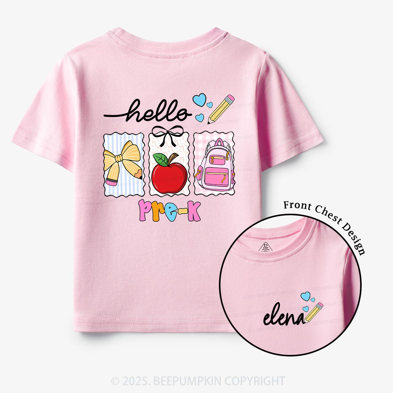 Personalized Back To School Gift Package Toddler&Kid's Tees Beepumpkin