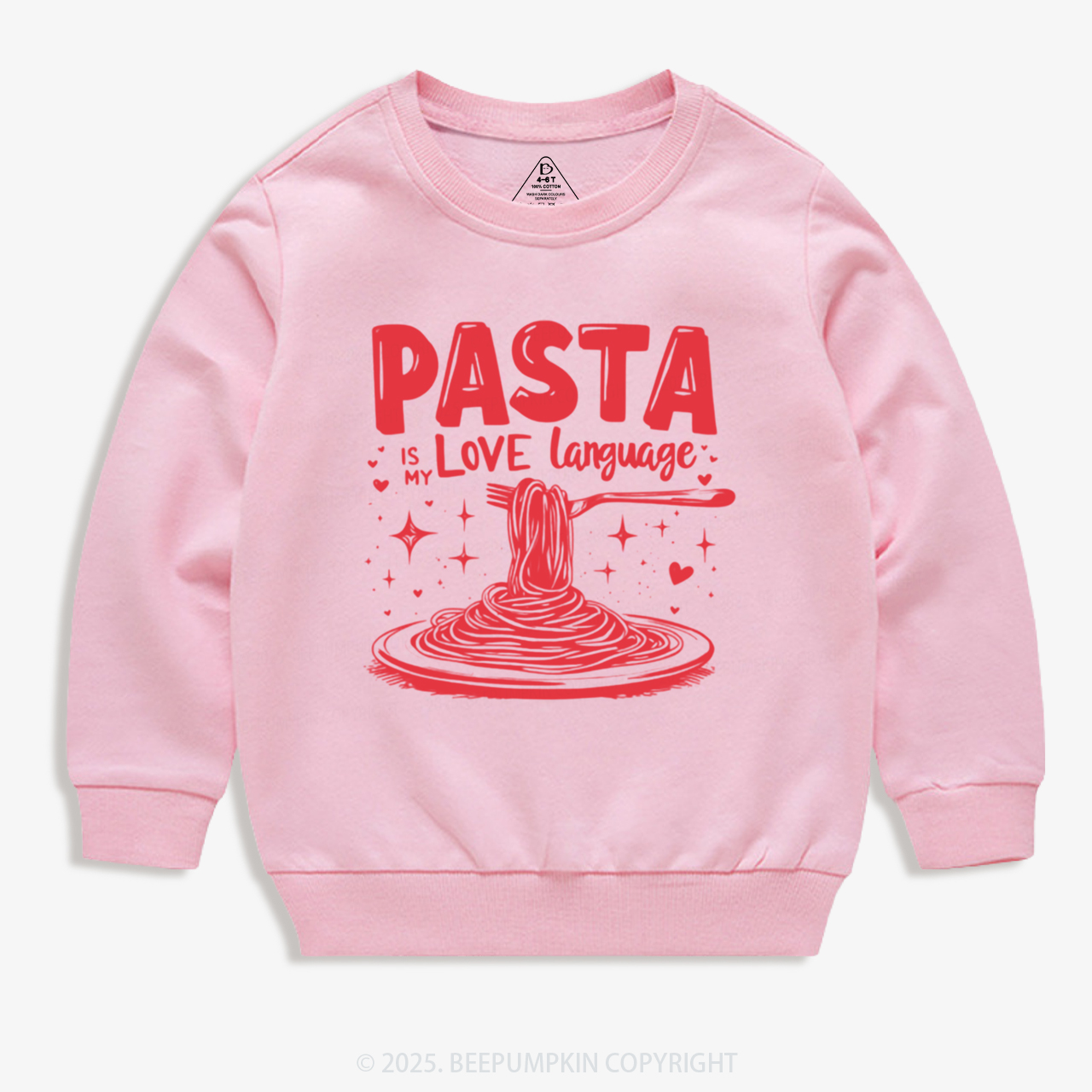 Pasta Is My Love Language Valentine's Day Kid's Sweatshirt