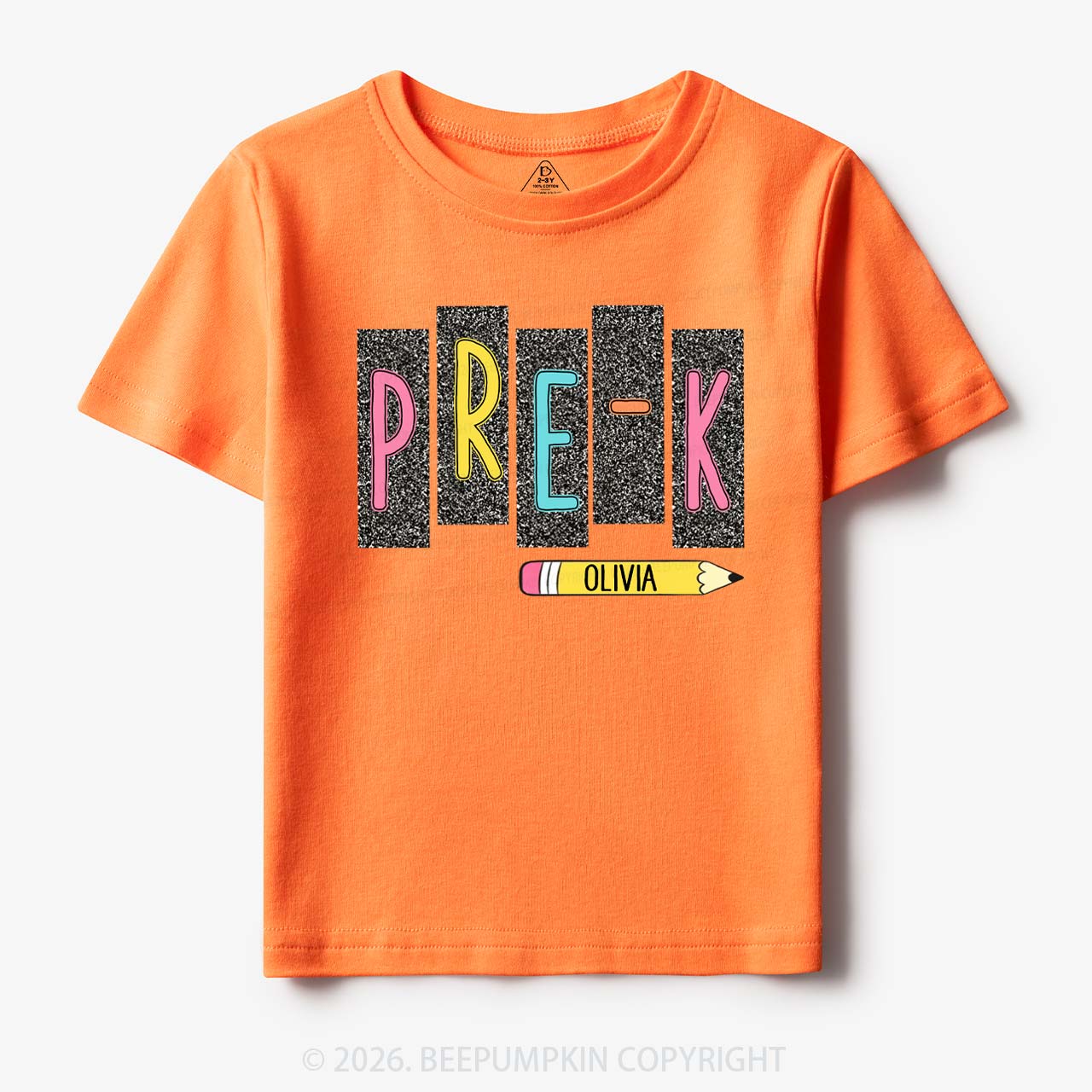 Personalized Name Preppy Daisy Floral Back to School Toddler&Kid's Tees