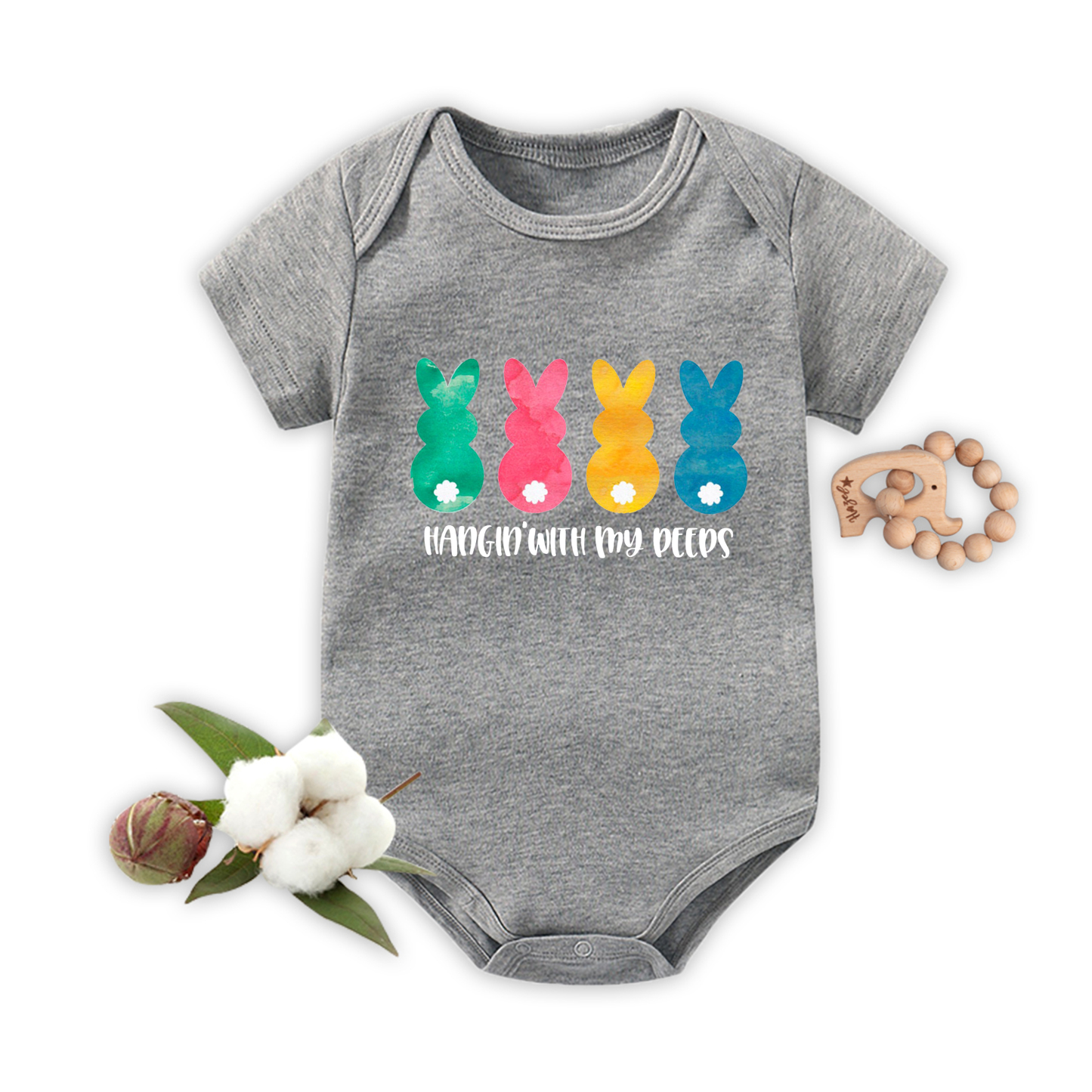 Hangin' With My Peeps Easter Baby Bodysuit