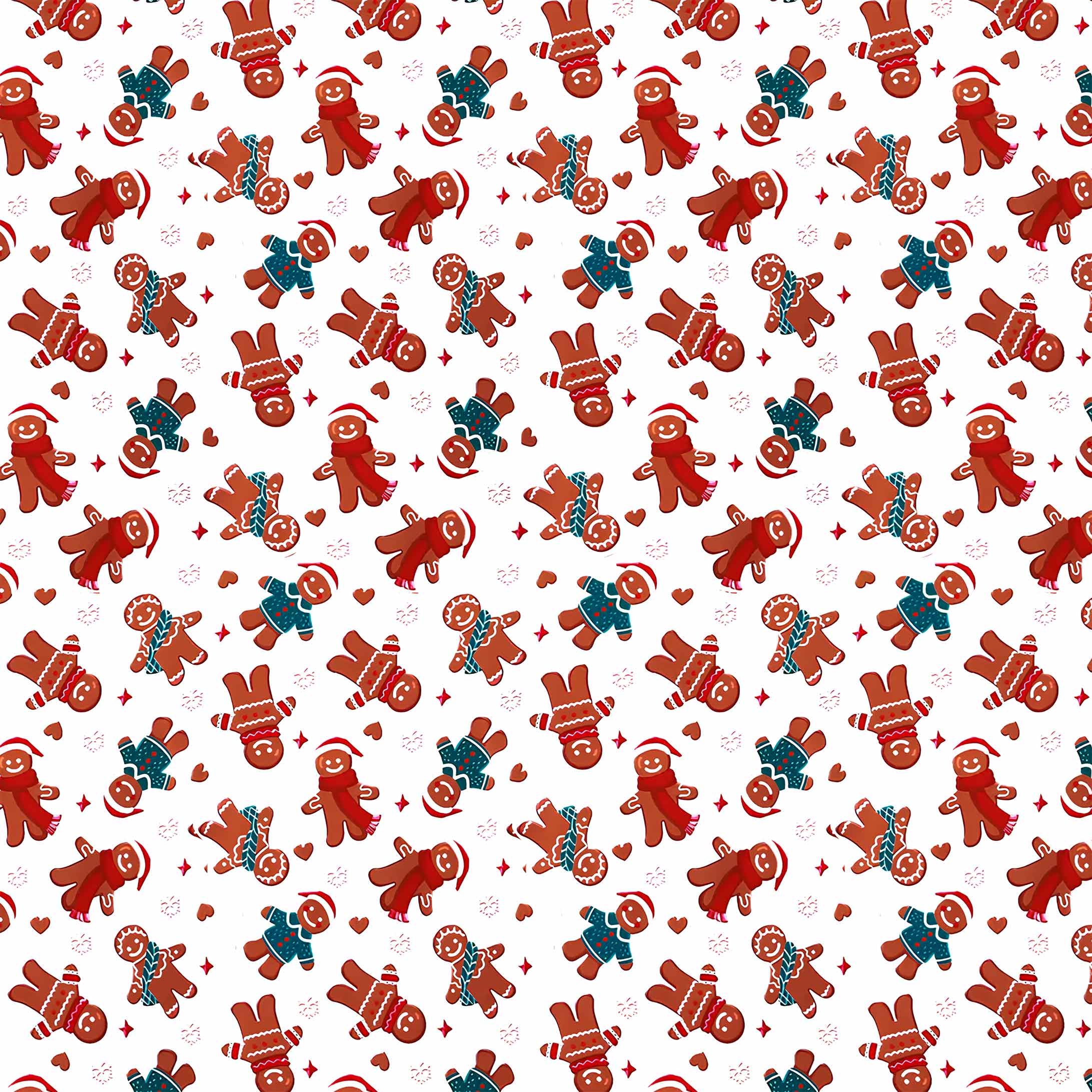 Gingerbread Man Christmas All-Over Print Short Family Matching Pajama Sets