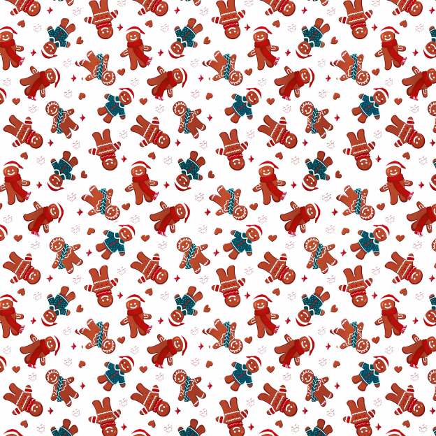 Gingerbread Man Christmas All-Over Print Short Family Matching Pajama Sets