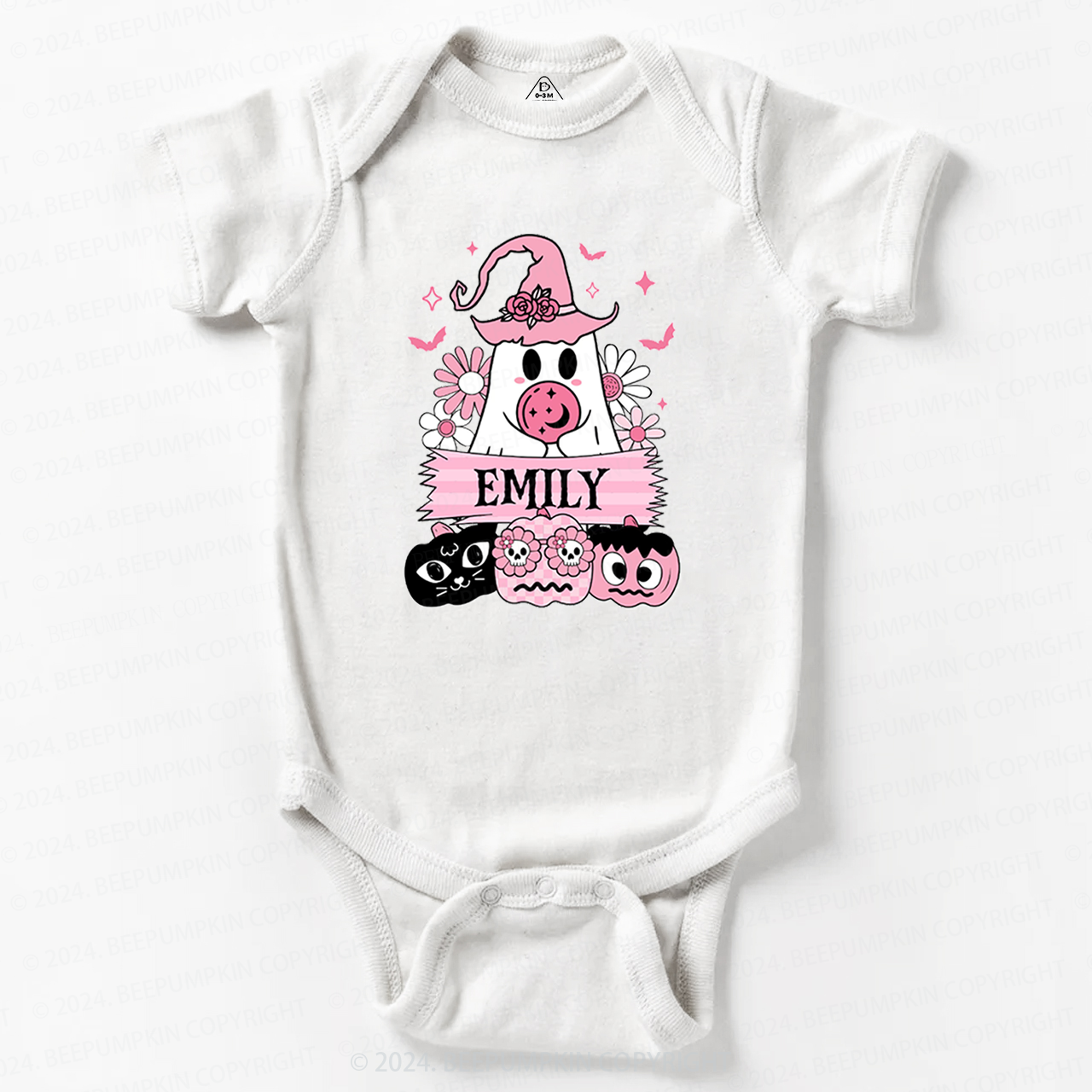 Personalized Halloween Name Baby Bodysuits