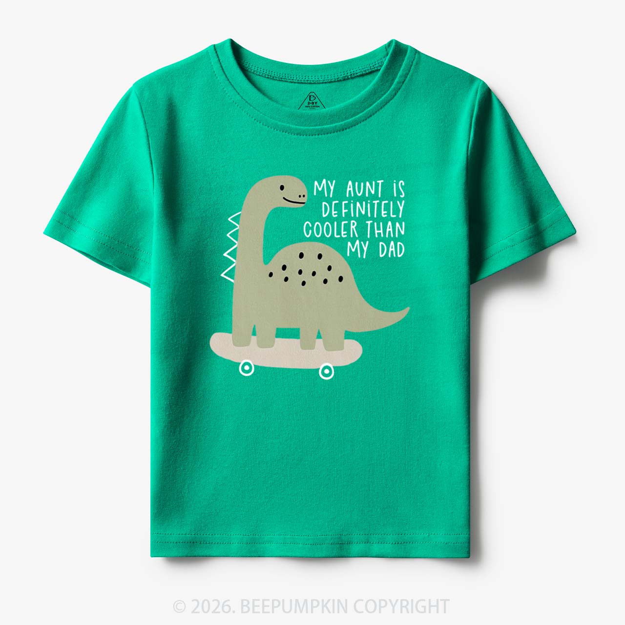 Dino My Aunt Is Cooler Than My Dad Toddler&Kid's Tees