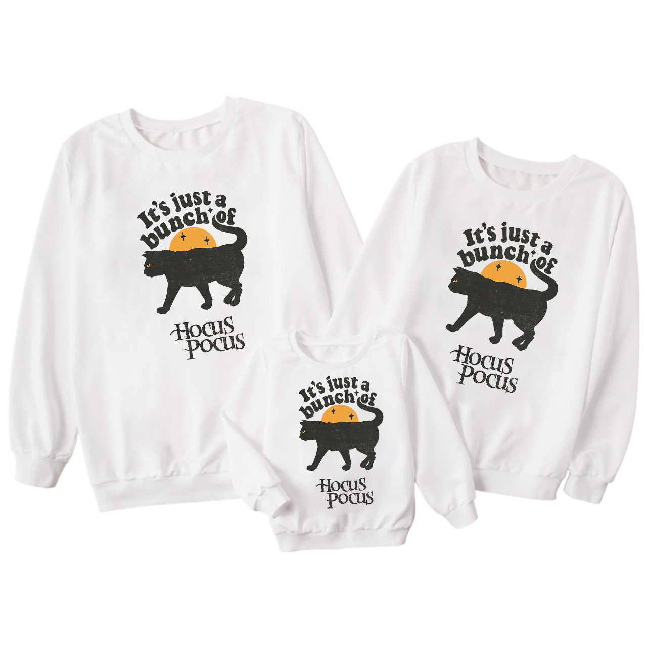 It's Just A Bunch Of Hocus Pocus Halloween Matching Sweatshirts