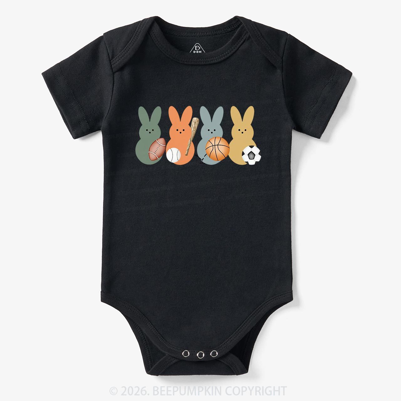 Easter Sporty Bunnies Baby Bodysuit