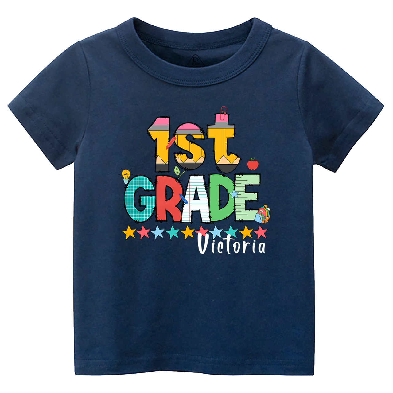 Personalized Pencil Letter Grade Toddler&Kid's Tees Beepumpkin