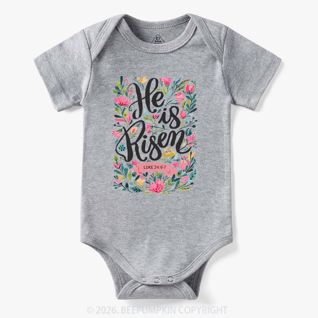 He is Risen Blooming Grace Easter Bodysuit