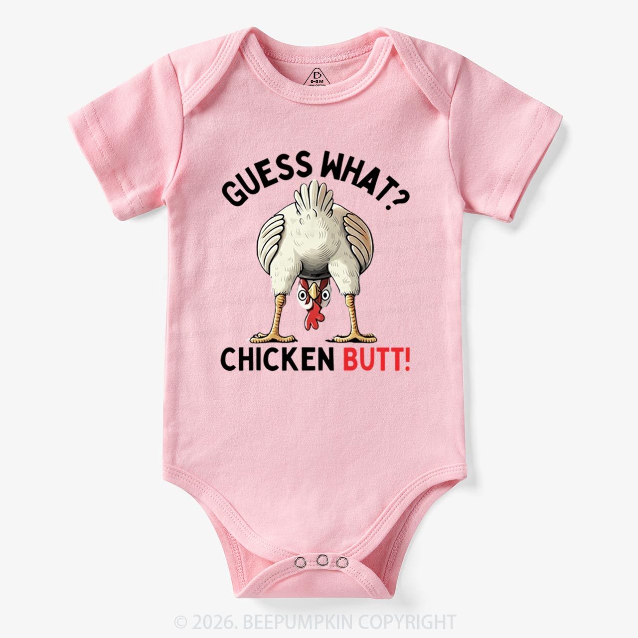Guess What Chicken Butt Super Funny Baby Bodysuit
