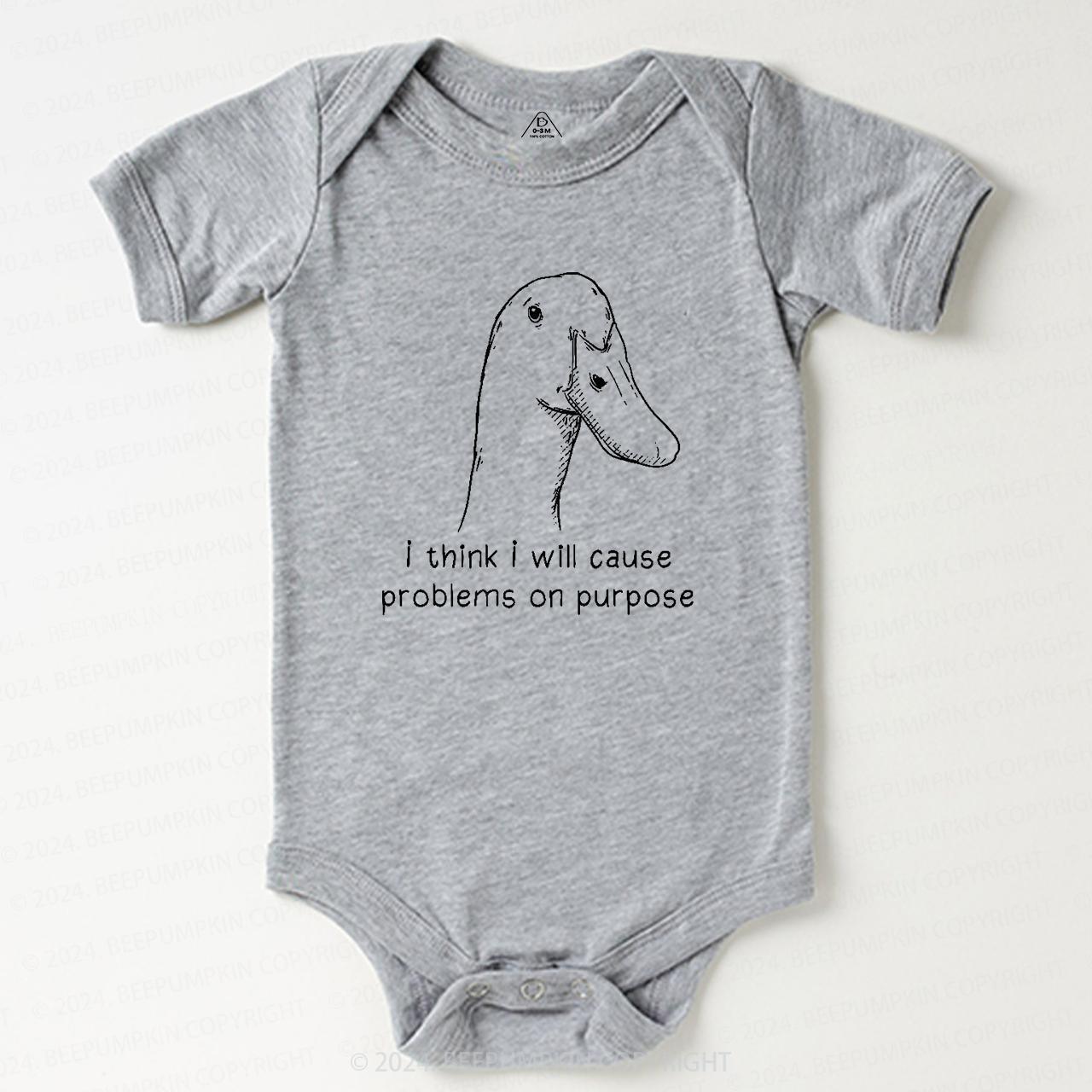 I Think I Will Cause Problems On Purpose Baby Bodysuit 7