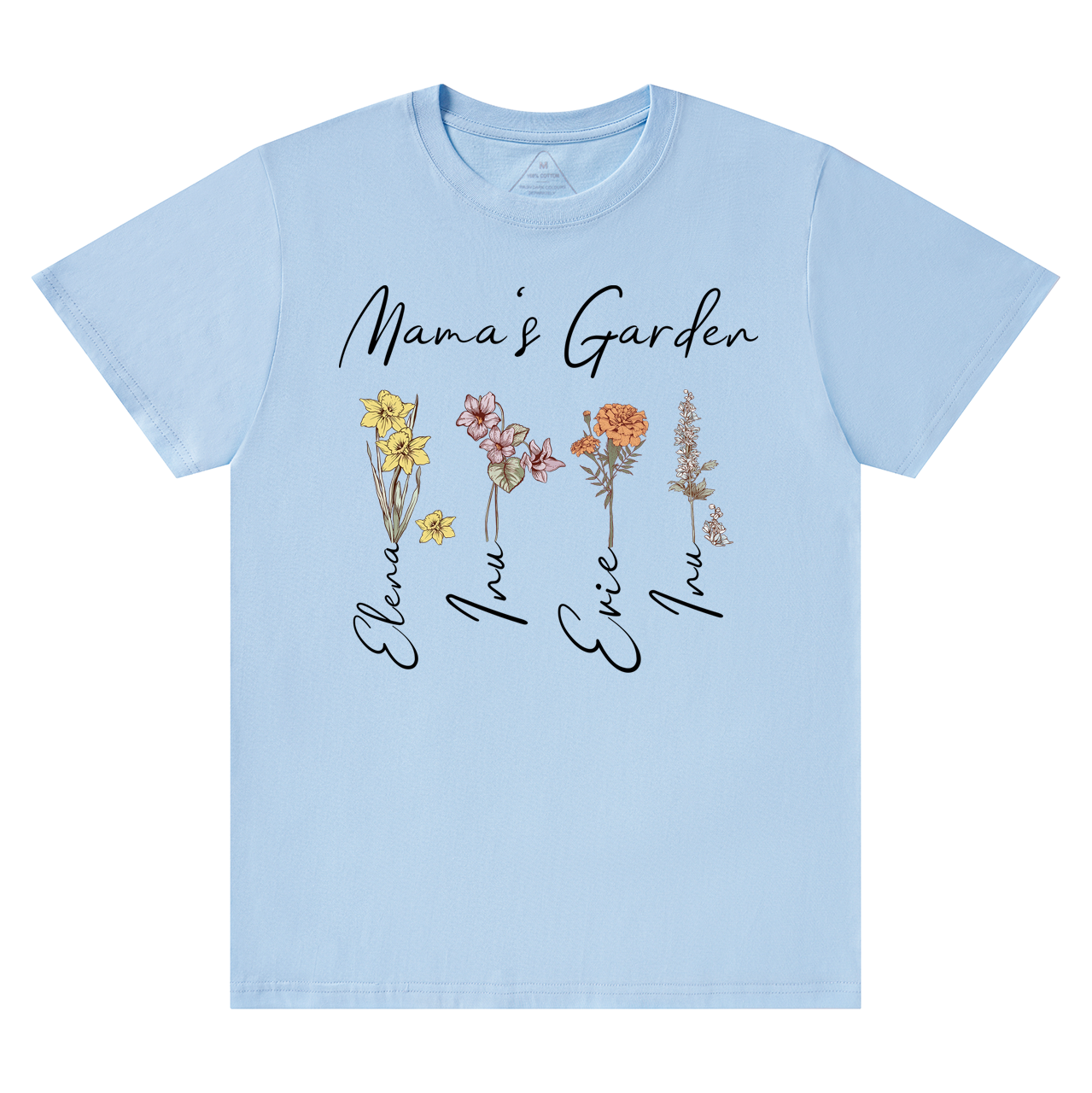 Mama's Birth Month Garden T-Shirts
